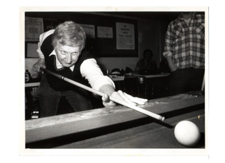 Arthur shooting pool